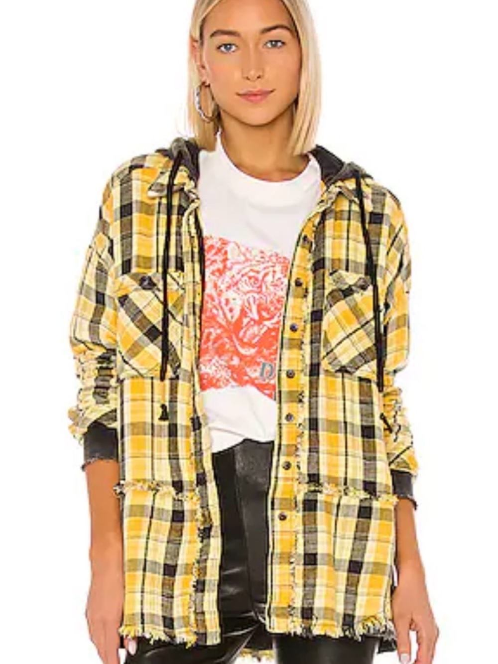 Free People Calico Basin Jacket in Yellow- a closet staple throw in and go